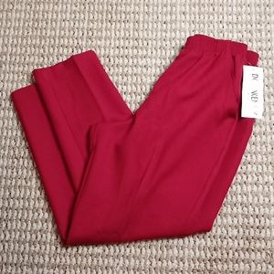 Donnkenny Slacks Red 16 W Work Pants Pockets